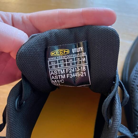 KEEN Sparta II Utility Men’s Size 9D Black Work Shoes Alloy Toe Slip Resistant - Picture 8 of 8